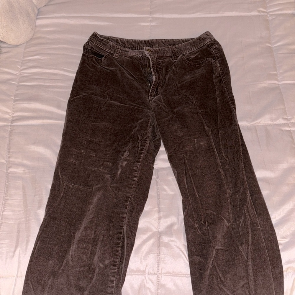 Brown soft cute corduroy pants